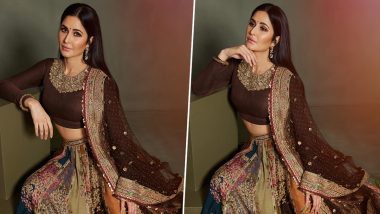 Katrina Kaif's Brown and Golden Sabyasachi Lehenga Will Inspire You To Up Your Fashion Game This Diwali! (View Pics)