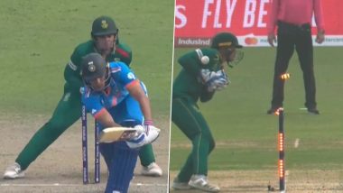 ‘Ball of the Tournament’ Fans in Awe of Keshav Maharaj’s Delivery To Dismiss Shubman Gill During IND vs SA ICC Cricket World Cup 2023 Match