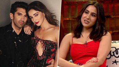 Koffee With Karan Season 8: Sara Ali Khan's Fun Banter on Couch Over Ananya Panday's 'Hamper' Aditya Roy Kapur Is Epic (Watch Video)