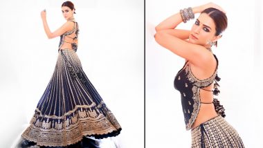 Diwali 2023 Fashion: Kriti Sanon Is The Epitome Of Beauty In Embellished Black Lehenga (View Pics)