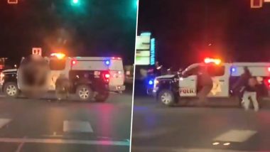 Naked Man in Las Vegas Steals Patrol Vehicle After Assaulting Police Officer, Crashes It Into Another Car; Video Goes Viral