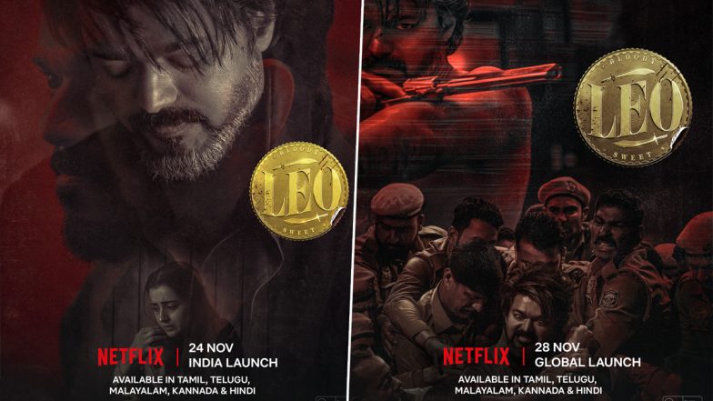 Leo OTT Release: Thalapathy Vijay–Lokesh Kanagaraj’s Film To Stream on Netflix! Check Out Dates of the Film’s India and Global Launch (View Posters)