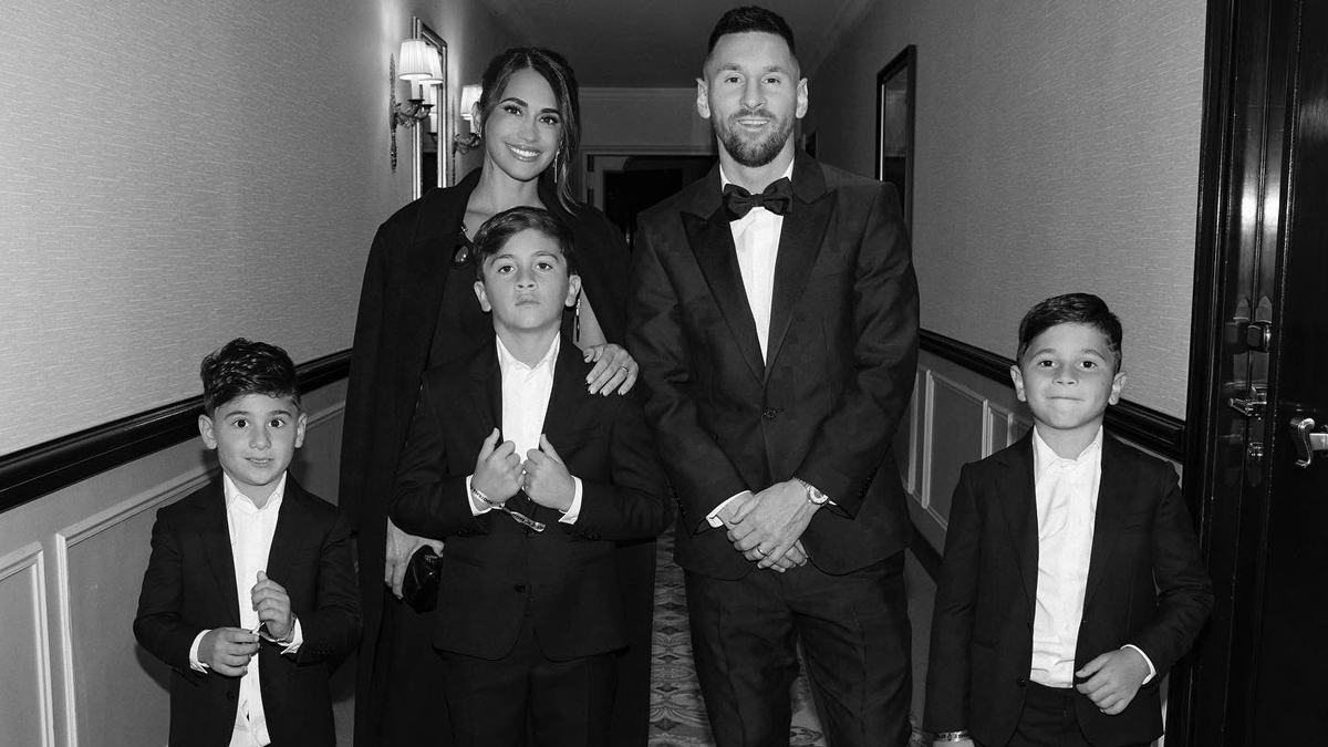 Lionel Messi and Family Dazzle in Louis Vuitton at the 2023 Ballon