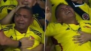 Luis Diaz&rsquo;s Father Emotionally Celebrates With Fans After Son Scores Brace in Colombia vs Brazil FIFA World Cup 2026 CONMEBOL Qualifier Match, Video Goes Viral