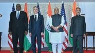 India-US 2+2 Ministerial Dialogue: Antony Blinken, Lloyd Austin See India and United States' Defence Ties as Key Pillar for International Peace and Stability