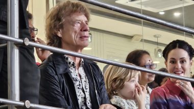 Mick Jagger, Lead Vocalist of The Rolling Stones Band, Attends SA vs AUS ICC Cricket World Cup 2023 Semifinal at Eden Gardens (See Pic)