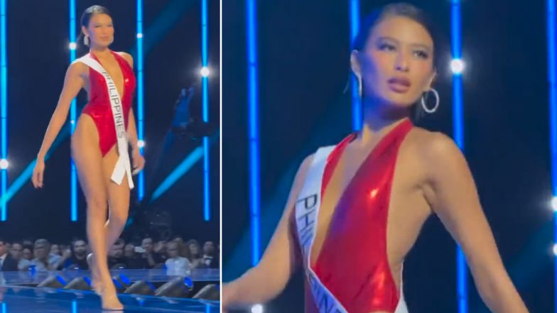 Miss Universe 2023: Miss Philippines Michelle Marquez Dee Sets the Stage on Fire With Her Sassy and Confident Catwalk! (Watch Video)