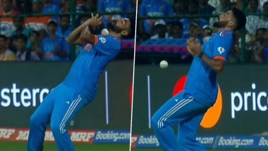 Mohammed Siraj Injures His Throat While Dropping Max O’Dowd's Catch During IND vs NED ICC Cricket World Cup 2023 Match (Watch Video)
