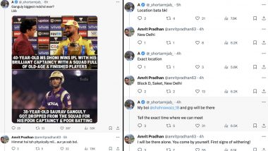 Most Insane Thread By Cricket Fans! Epic Banter Between MS Dhoni and Sourav Ganguly Supporters on 'X' Goes Viral!