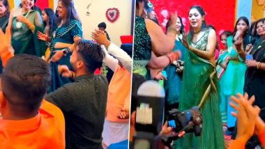 Indian Cricketer Mukesh Kumar and Wife Divya Singh Dances On Bhojpuri Song During Wedding Ceremony, Video Goes Viral!