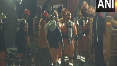 Uttarkashi Tunnel Collapse: NDRF Personnel Enter Silkyara Tunnel As Rescue Operations Intensifies, 30 Ambulances Arranged at Spot (Watch Video)