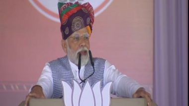 Rajasthan Assembly Elections 2023: Congress Made State Number One in Riots, Crime, Corruption and Paper Leaks, Says PM Narendra Modi on Last Day of Campaign (Watch Video)