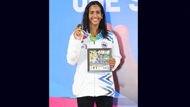 National Games 2023: Karnataka Swimmer Nina Venkatesh Wins Fourth Gold Medal, Virdhawal Khade Clinches Gold in Men's 50m Butterfly Event