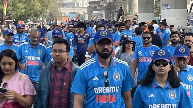 Ocean of Blue! As All Roads Lead to Motera Ahead of IND vs AUS ICC Cricket World Cup 2023 Final