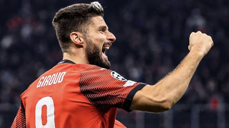 AC Milan 2-1 PSG, UEFA Champions League 2023-24: Olivier Giroud's Winner Keeps Rossoneri Alive in Group of Death