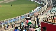 Palestine Flags Waved During Pakistan vs Bangladesh Cricket World Cup 2023 Match at Eden Gardens in Kolkata Amid Israel-Hamas Conflict, Four Detained