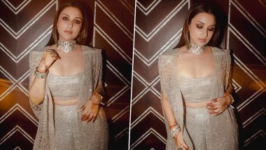 Parineeti Chopra's Shimmery Co-Ord Set With Cape Is Perfect Pick for Wedding Season (View Pics)