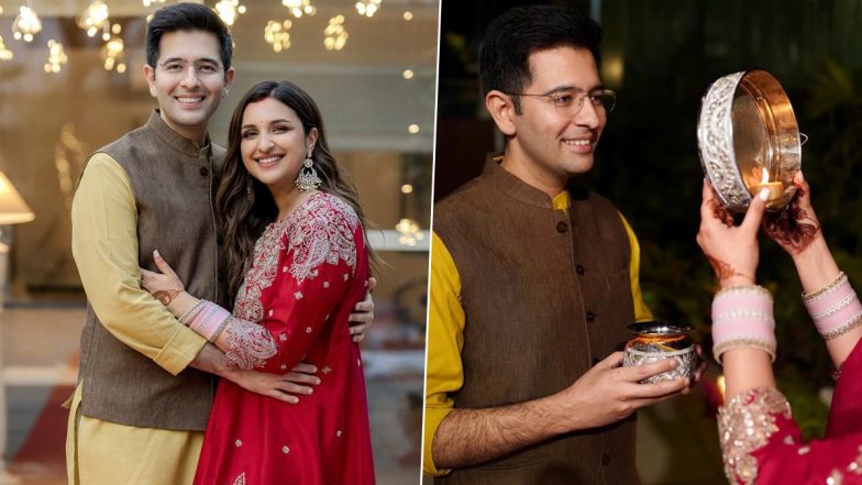 Karwa Chauth 2023: Parineeti Chopra-Raghav Chadha Look Like a Perfect Couple as They Celebrate the Festival For First Time (View Pics)