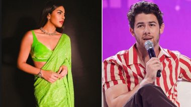 Nick Jonas Praises Priyanka Chopra’s Look in Green Saree! Singer Uses ‘Just Looking Like a Wow’ Viral Meme To Compliment His Wife (View Pic)