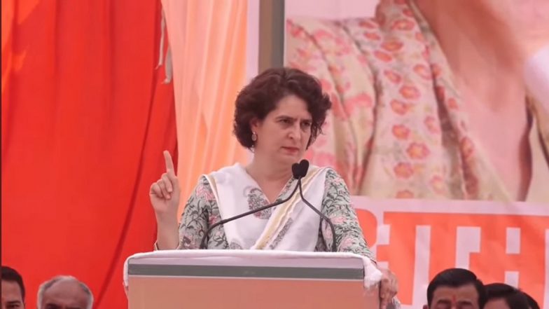 ‘Kon Kya Kapde Pehna Hai? Iski Chinta Jyada Karten Hai Mishra Ji’, Says Priyanka Gandhi While Referring Narottam Mishra’s Remarks on Actress Deepika Padukone’s Bikini (Watch Video)