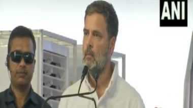 Rajasthan Assembly Elections 2023: Rahul Gandhi Attacks PM Narendra Modi Over Caste Census, Adani Issue During Public Meeting in Dausa (Watch Video)