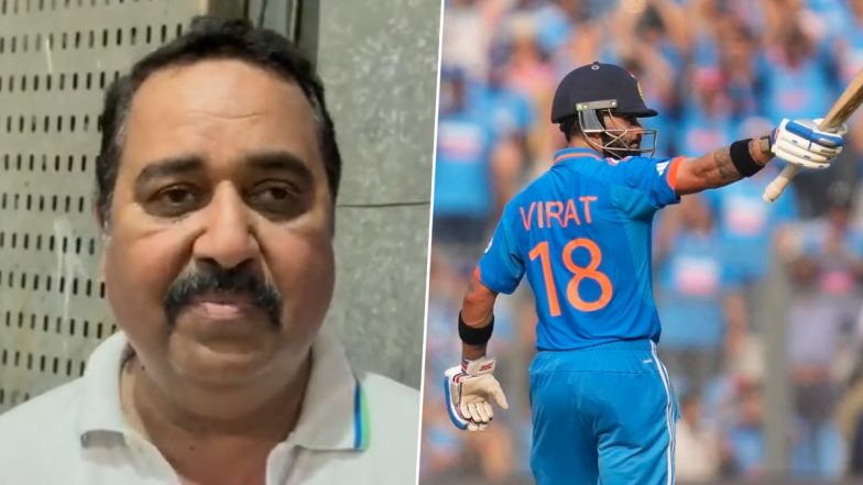 'Very Proud Moment For Me' Virat Kohli's Childhood Coach Raj Kumar Sharma Elated As Star Indian Cricketer Scores 50th ODI Century During IND vs NZ ICC CWC 2023 Match (Watch Video)