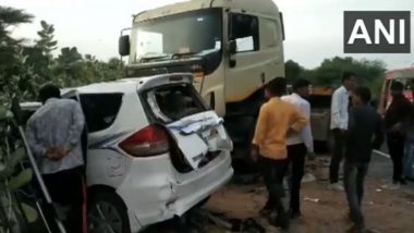 Rajasthan Road Accident: Five Members Family From Maharashtra Killed After Car Collides With Truck in Barmer (Watch Video)