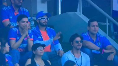 ICC Cricket World Cup 2023 Final: When Ranveer Singh Gestured Fans to Relax and India Lost Mohammed Shami's Wicket the Next Ball (Watch Video)