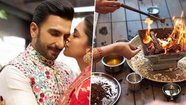 Deepika Padukone Shares Pictures With Ranveer Singh From Their Diwali Pooja Celebration and It’s All About Love, Light and Faith! (View Pics)