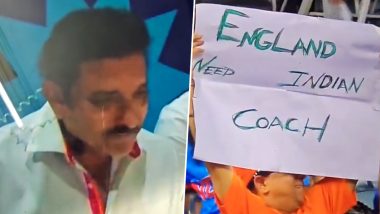 'Haan Humko Bulao....' Ravi Shastri Reacts to Spectator's 'England Need Indian Coach' Placard During ENG vs NED CWC 2023 Match (Watch Video)