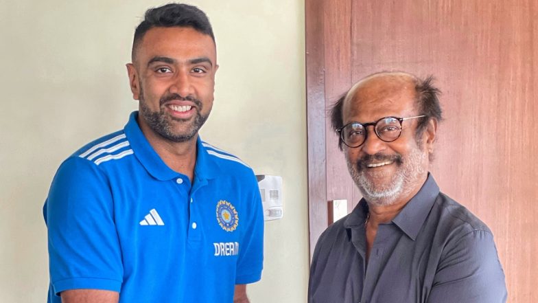 Ravichandran Ashwin Meets Rajinikanth! Indian Cricketer Shares Pic Posing With Thalaivar on Insta