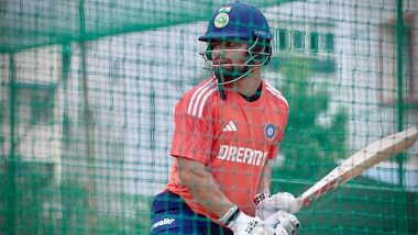 Rinku Singh Sweats It Out in Nets Ahead of IND vs AUS 1st T20I 2023, Shares Pictures On Instagram (See Post)