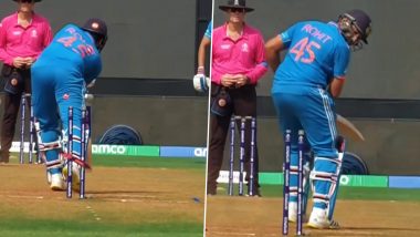 Rohit Sharma Wicket Video: Watch Dilshan Madushanka Castle Indian Captain With Sensational Delivery During IND vs SL CWC 2023 Match