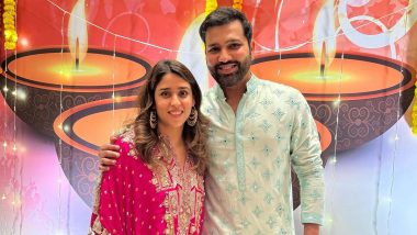 ‘Shubh Deepawali’ India Captain Rohit Sharma Wishes Fans on Occasion of Diwali 2023, Shares Pictures With Wife Ritika Sajdeh