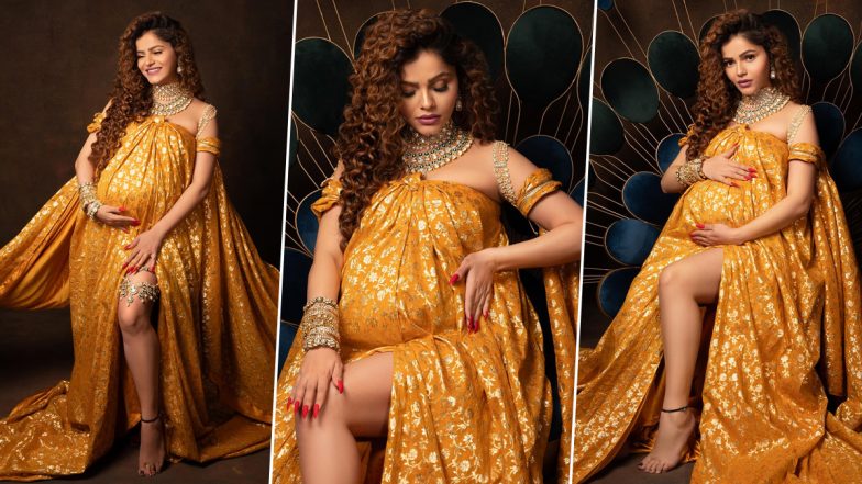 Mom-To-Be Rubina Dilaik Flaunts Her Baby Bump in Maternity Photoshoot; Check Out Choti Bahu Actress’ Stunning Pics!