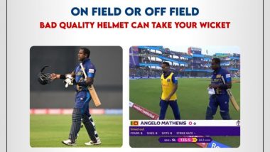 Odisha STA Uses Angelo Mathews Timed Out Dismissal to Create Awareness on Using Standard Helmets (See Post)