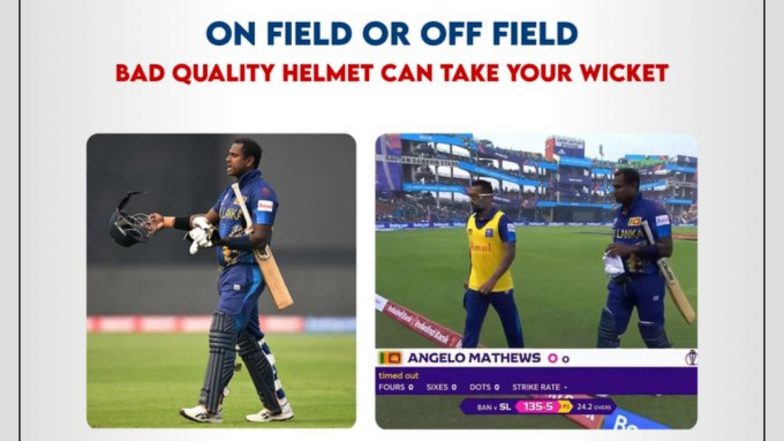 Odisha STA Uses Angelo Mathews Timed Out Dismissal to Create Awareness on Using Standard Helmets (See Post)