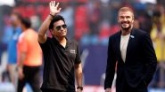 IND vs NZ ICC Cricket World Cup 2023 Semifinal: Sachin Tendulkar Meets Viv Richards, Football Icon David Beckham at Wankhede Stadium