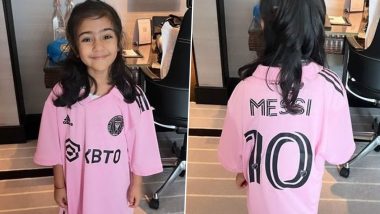 Rohit Sharma's Daughter Samaira Wears Lionel Messi's Inter Miami Jersey Gifted By David Beckham, Ritika Sajdeh Shares Story On Instagram (See Pic)
