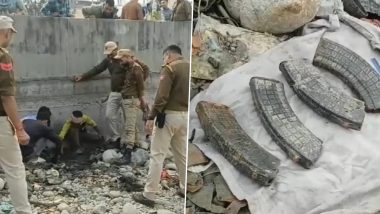 Jammu and Kashmir: Four Rusted Magazines of AK-47 Found in Pond Along Jammu-Pathankot National Highway in Samba (Watch Video)