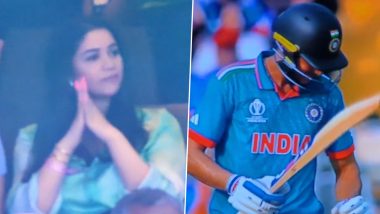 Sara Tendulkar’s Disappointed Reaction Surfaces After Shubman Gill Falls for 92 Runs in IND vs SL ICC Cricket World Cup 2023 Match (Watch Video)