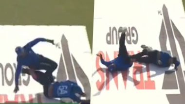 Scary! Shan Masood and Sarfaraz Ahmed Dangerously Collide While Attempting A Catch During Karachi Whites vs Multan Pakistan Cup 2023 Semifinal (Watch Video)