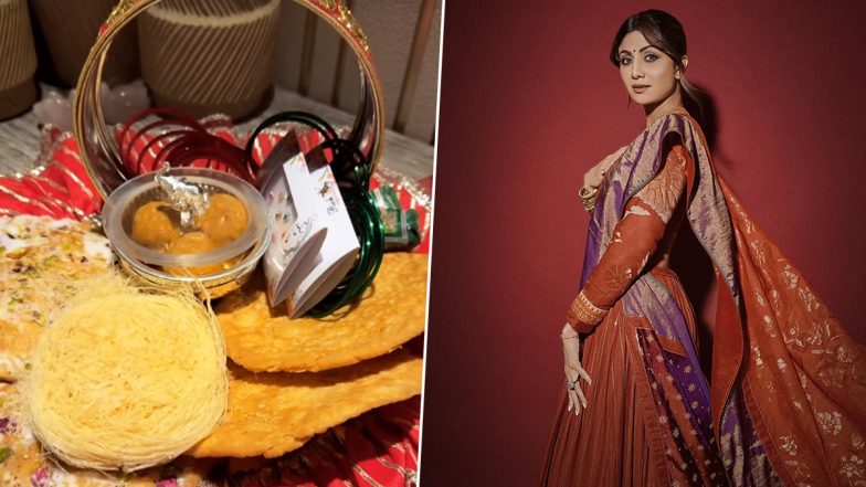 Karwa Chauth 2023: Shilpa Shetty Kundra Gives Sneak Peek of Her Sargi Thali on Instagram (View Pic)