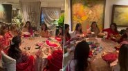 Karwa Chauth 2023: Shilpa Shetty Kundra, Mira Rajput, Geeta Basra and Natasha Dalal Perform The Rituals at Sunita Kapoor's Residence (Watch Video)
