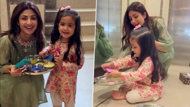 Happy Diwali 2023: Video of Shilpa Shetty Kundra and Her Daughter Samisha Adorably Wishing Fans on Deepavali Will Surely Boost Your Festive Mood – WATCH