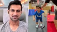 &lsquo;Fitness Runs in the Family&rsquo; Pakistan Cricketer Shoaib Malik Shares Video of Son Izhaan&rsquo;s Training Drill
