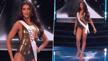 Shweta Sharda Swimsuit Round in Miss Universe 2023 Video: India's Beauty Queen Sets The Stage on Fire With Her Bold Walk