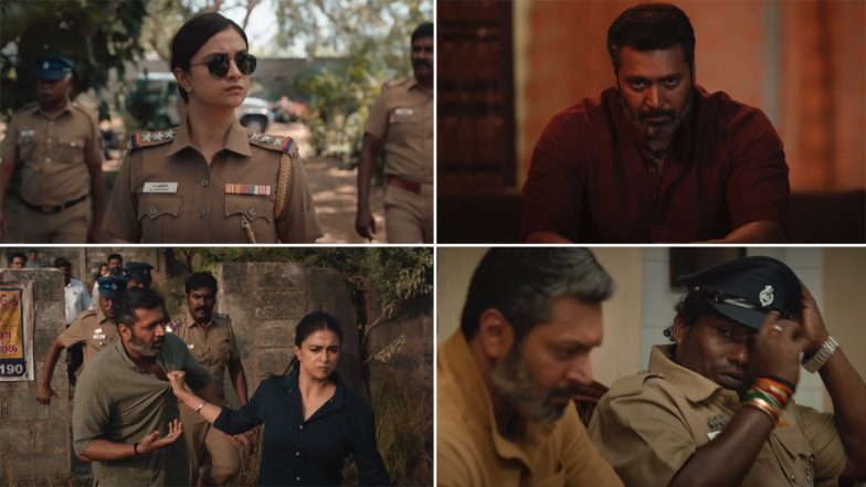 Siren Teaser: Antony Bhagyaraj Directorial Features Jayam Ravi As Prisoner and Keerthy Suresh As Cop; Film To Release in December (Watch Video)