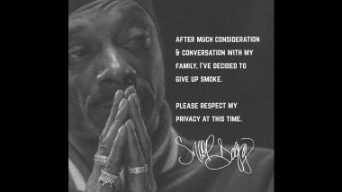 Snoop Dogg Gives Up ‘Smoke’, Rapper Requests Fans for ‘Privacy’