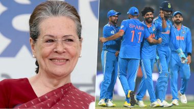 India vs Australia ICC CWC 2023: Sonia Gandhi Hails Men in Blue on Eve of Cricket World Cup Final, Says 'Entire Country is Rooting for You' (Watch Video)